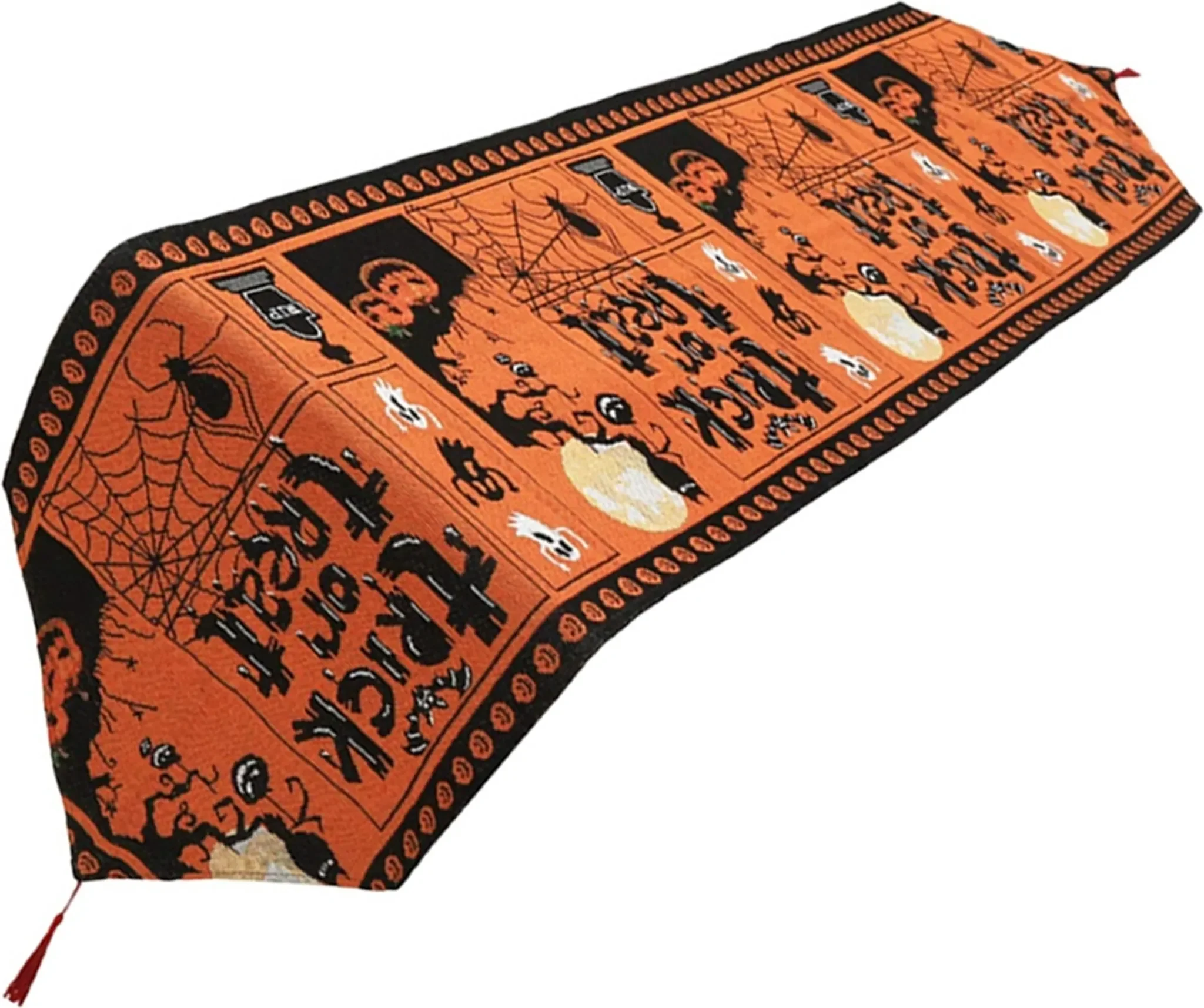 Tischläufer aus Baumwolle & Leinen – Halloween, 33 × 180 cm