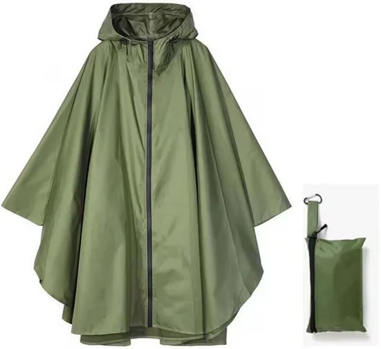 BWECUY Regenponcho wiederverwendbar Unisex Regencape Regenjacke