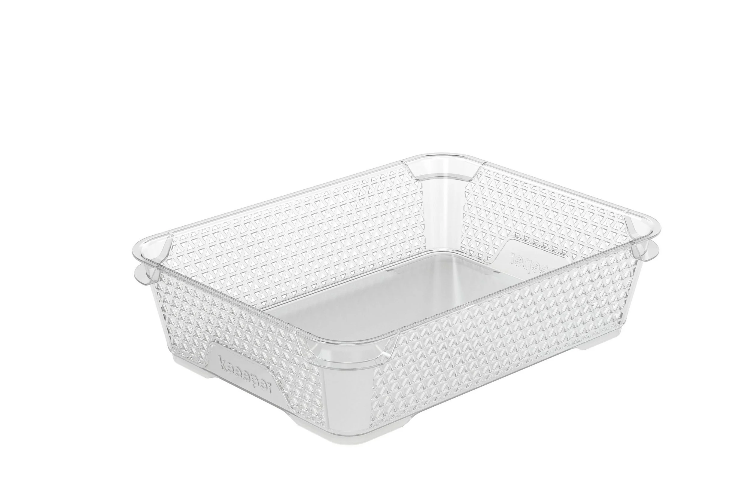 Aufbewahrungskorb Stapelkörbchen „Mirko“ – transparent, DIN A5