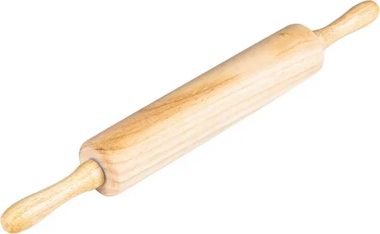 MUCHOME Nudelholz Holz Teigroller mit Gleitlager 40 cm