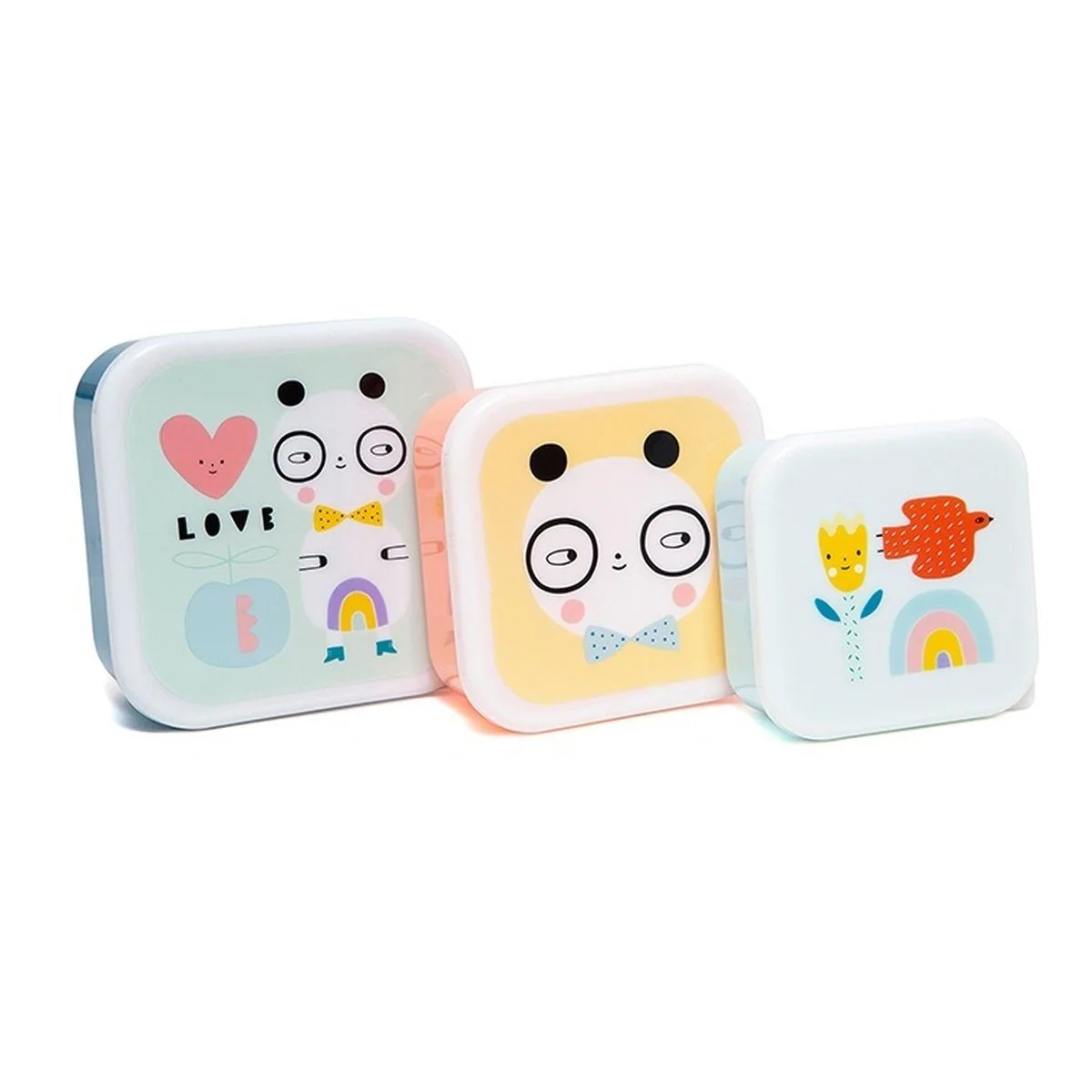 PETIT MONKEY Lunchbox Brotdosen Set 3 Stück, mit Motiven, in 3 Größen