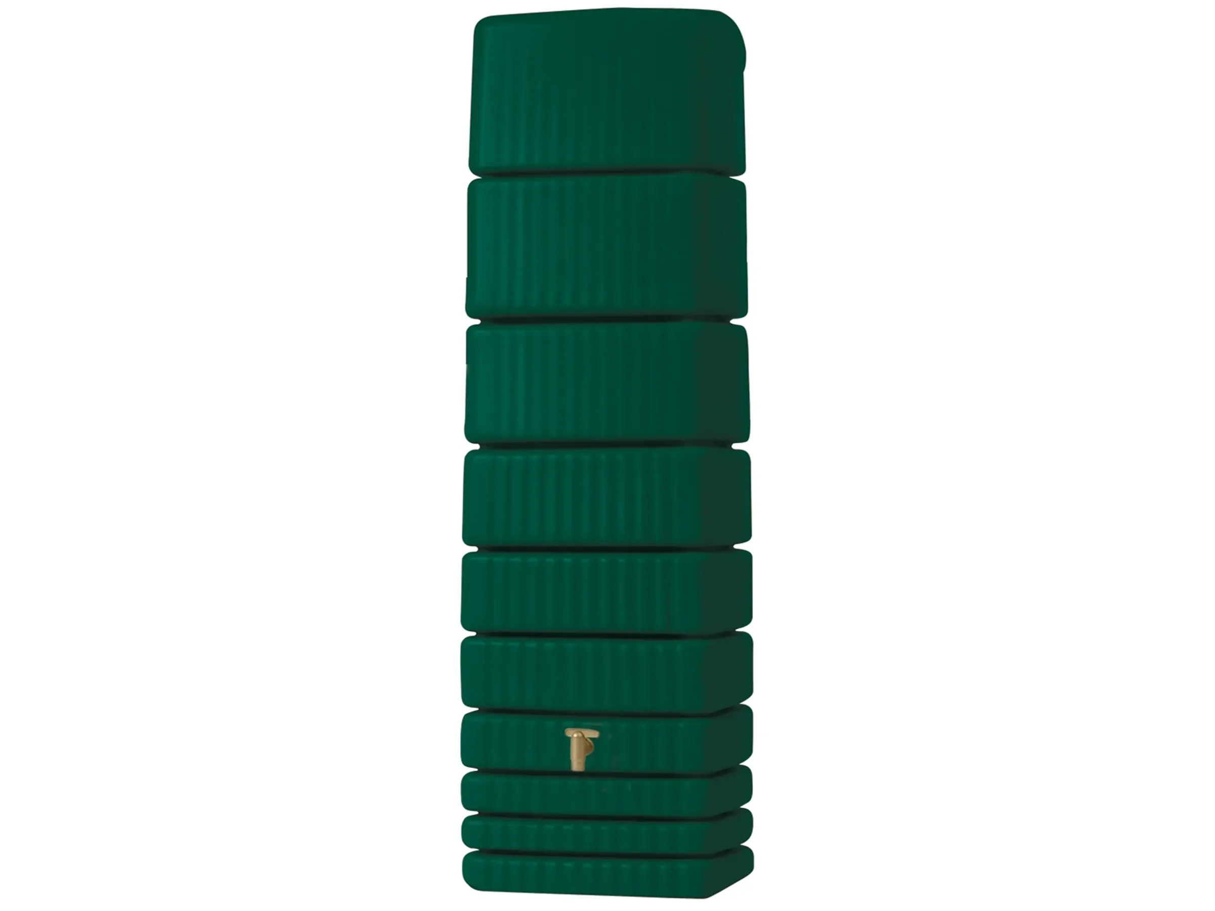 4rain Regenwassertank Slim 650 l grün, 52 cm Tiefe, mit Zubehör