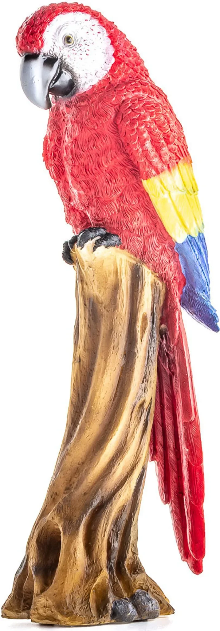 Dekofigur Papagei auf Baumstumpf