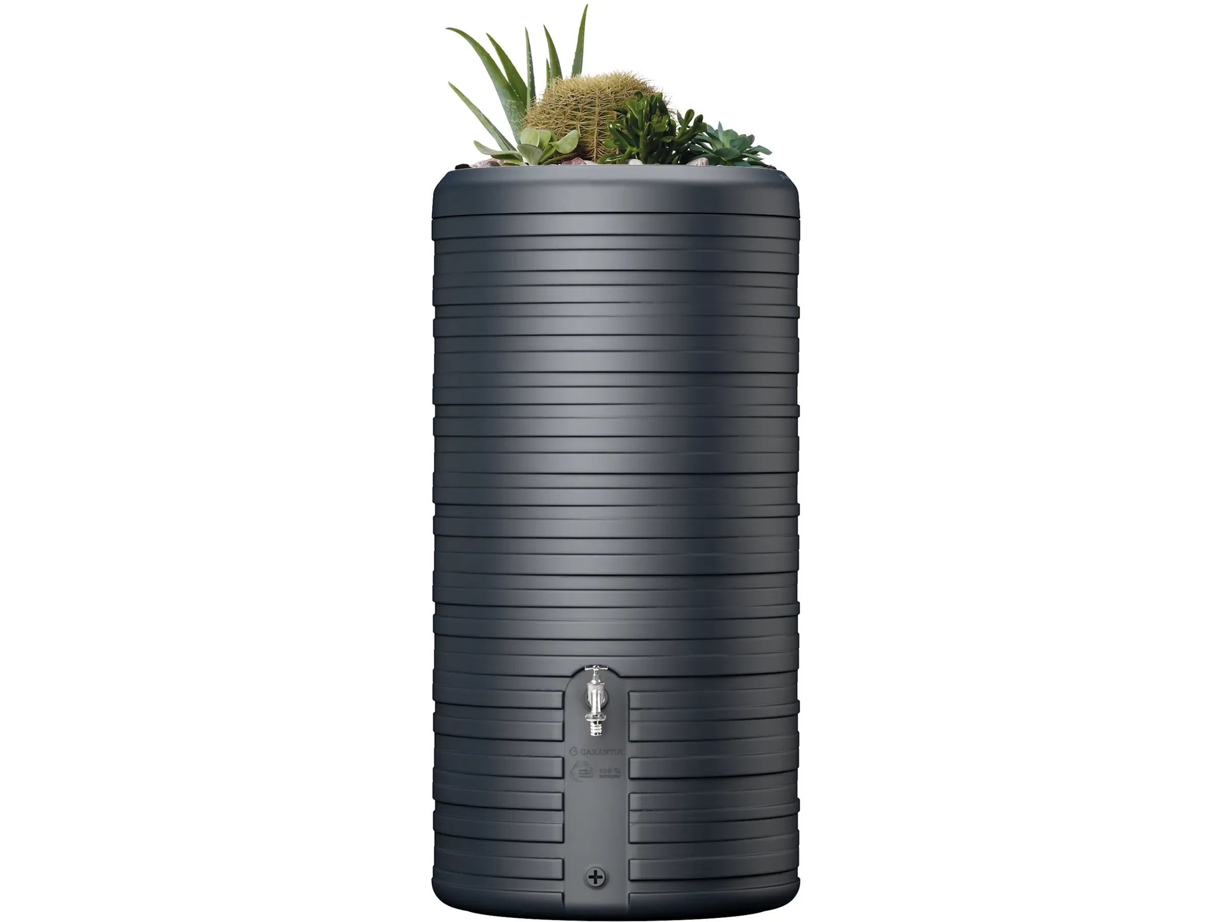 Garantia Nordic 2in1 Regenspeicher 300 l Pflanzschale Graphitgrau