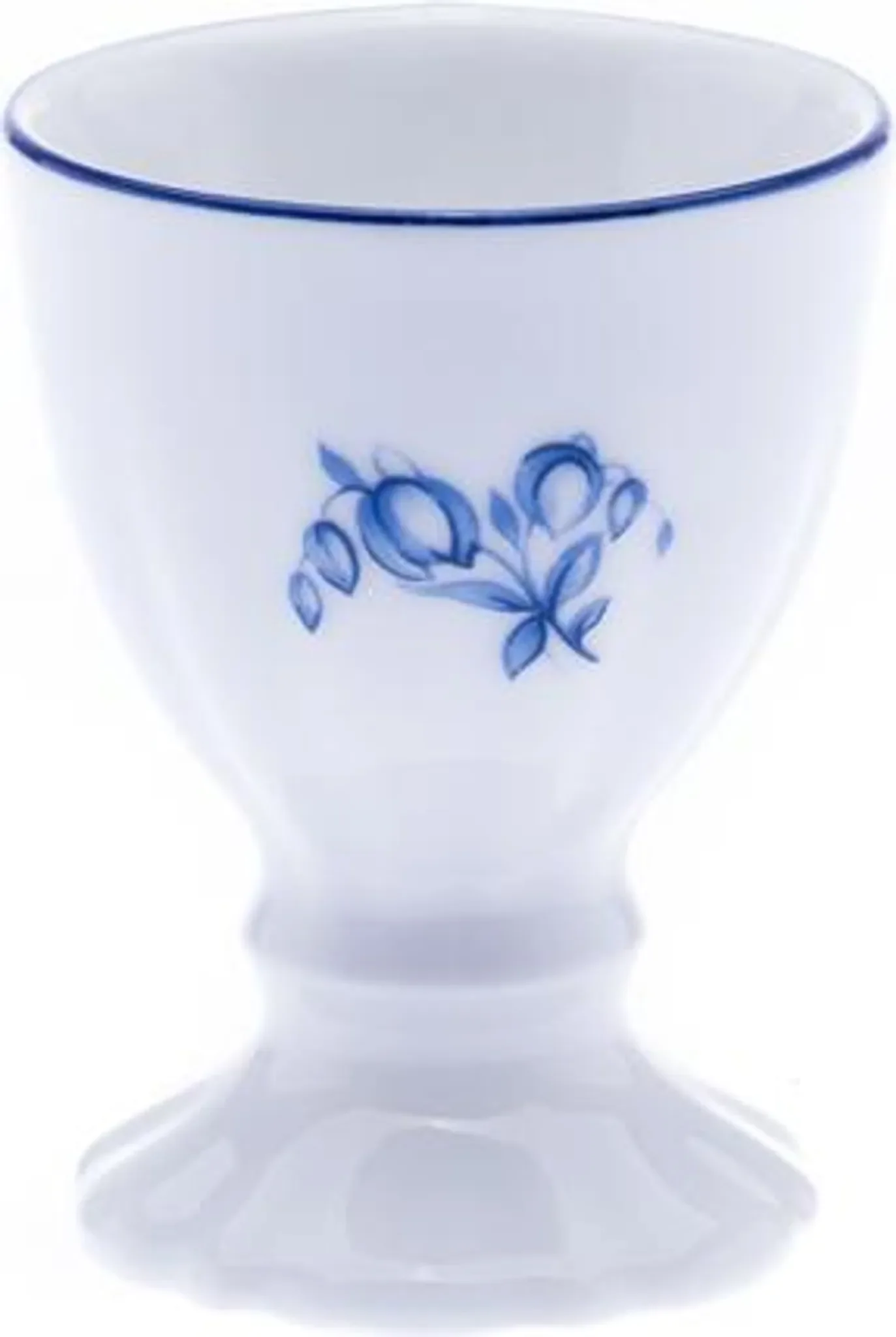 Eierbecher „Rose“ – blaues Dekor, Porzellan