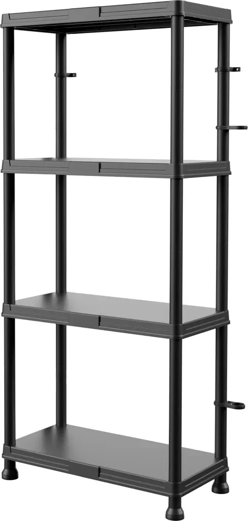 botle Schwerlastregal Kunststoff 4 Ebenen 134x60x30 100 kg Kellerregal