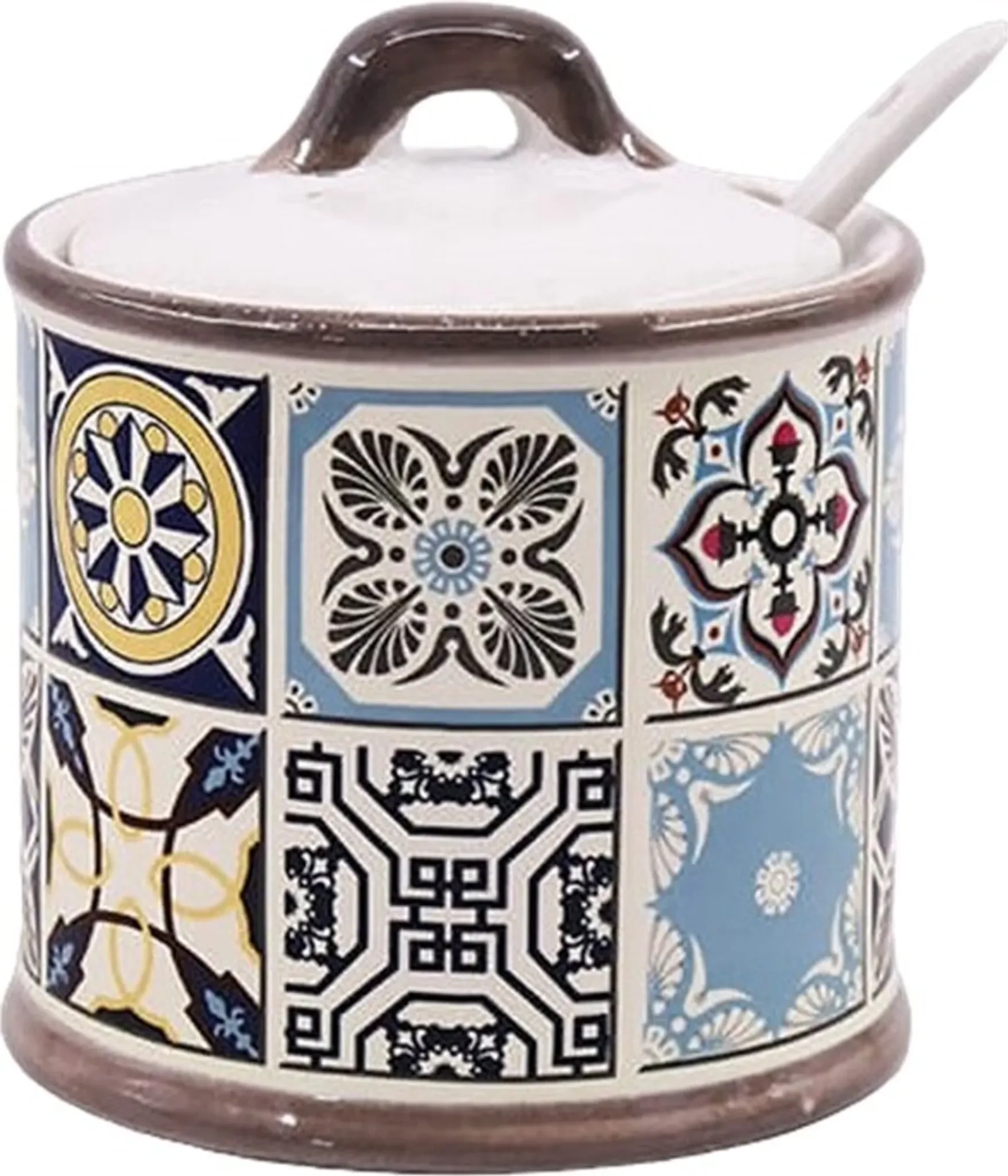 Keramik-Zuckerdose „Urlaub in Porto“ – mit Löffel