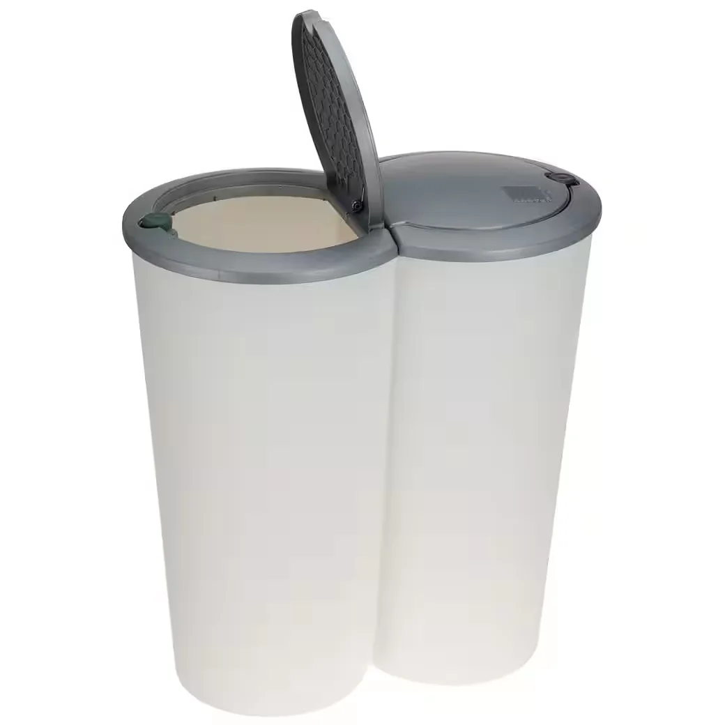 STORAGE SOLUTIONS Mülleimer 2 Fächer für Mülltrennung, Pop-up-Deckel