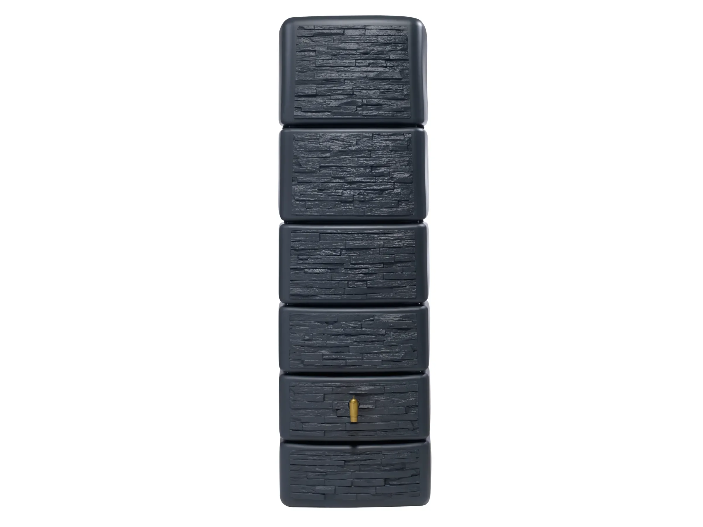4rain Regentonne Slim Stone Decor 330 l Grau Zisterne Wassertank