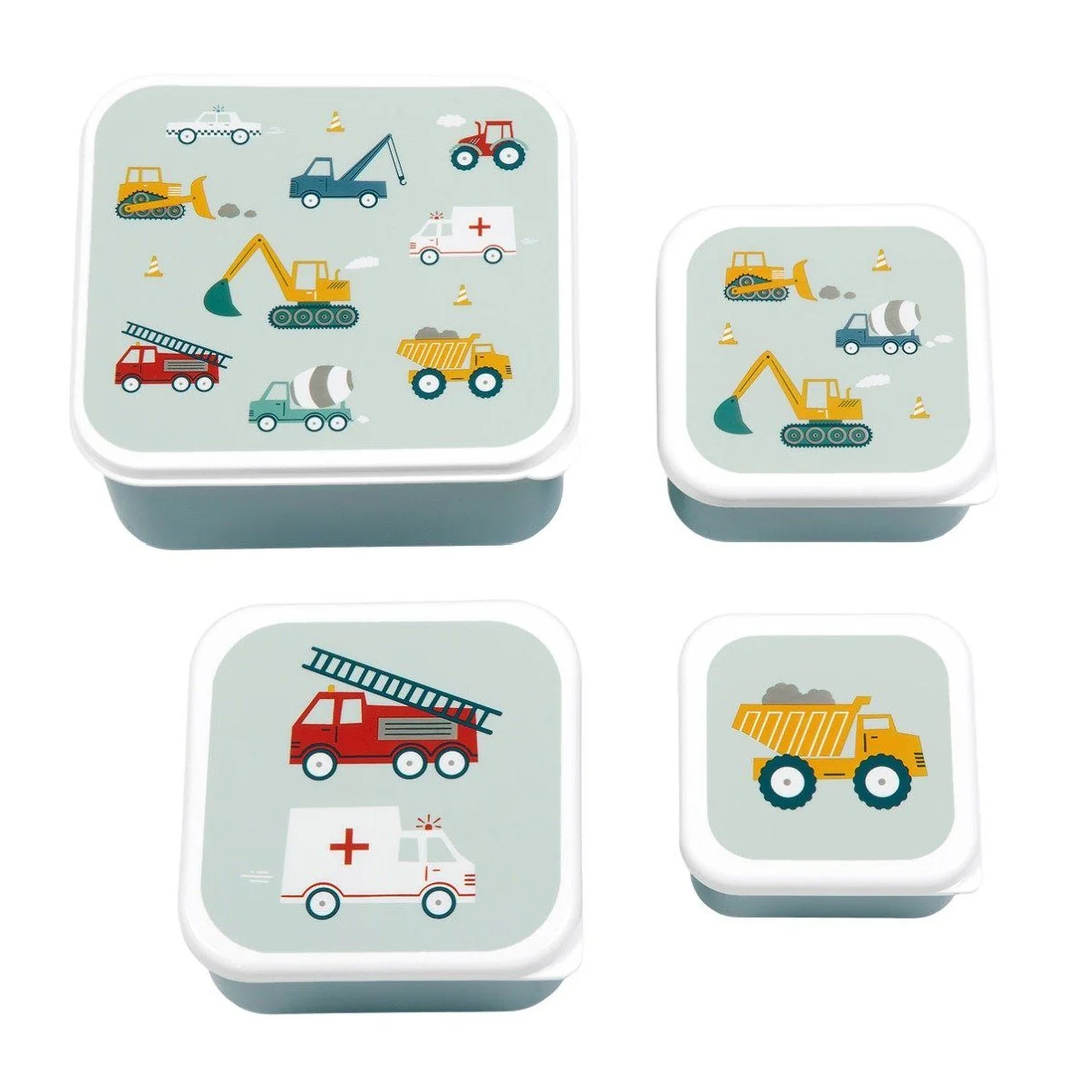 A LITTLE LOVELY COMPANY Lunchbox Brotdose 4er Set Brotbox Vesperdose
