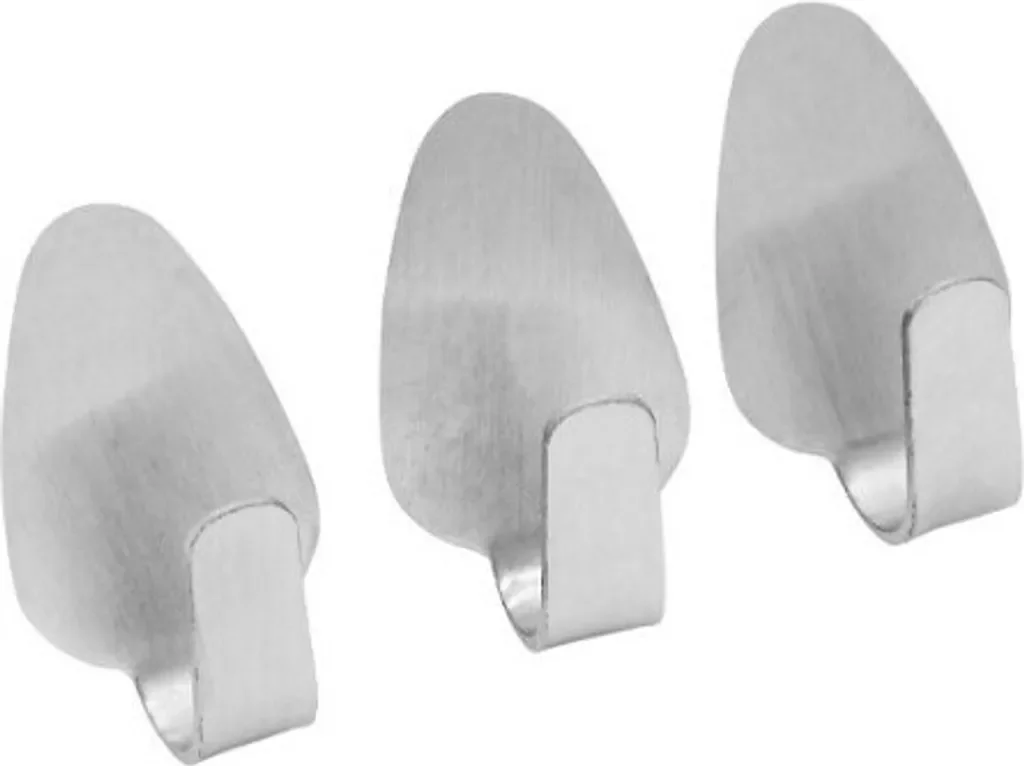 Fackelmann Küchenhaken 61217 Edelstahl satiniert 15 mm selbstklebend
