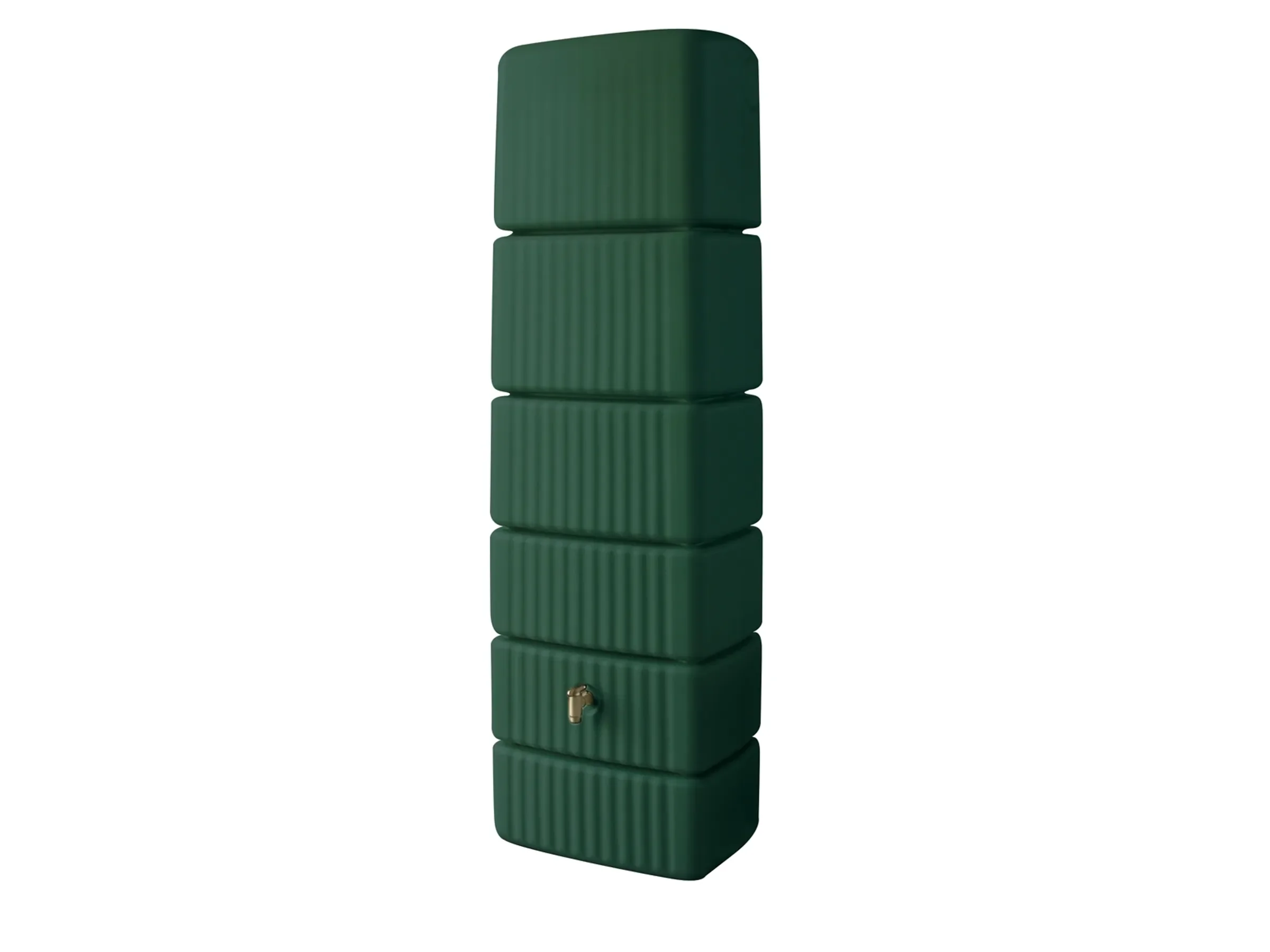 4rain Regenwassertank Slim 330 l grün 37 cm Tiefe mit Zubehör