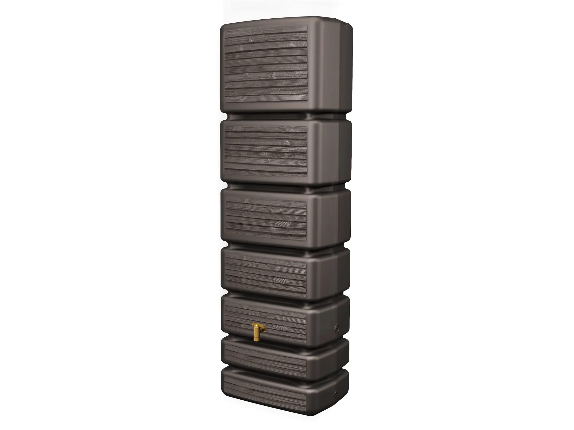 4rain Wandtank Slim Wood Decor 350 l Darkwood Regentonne Holzoptik