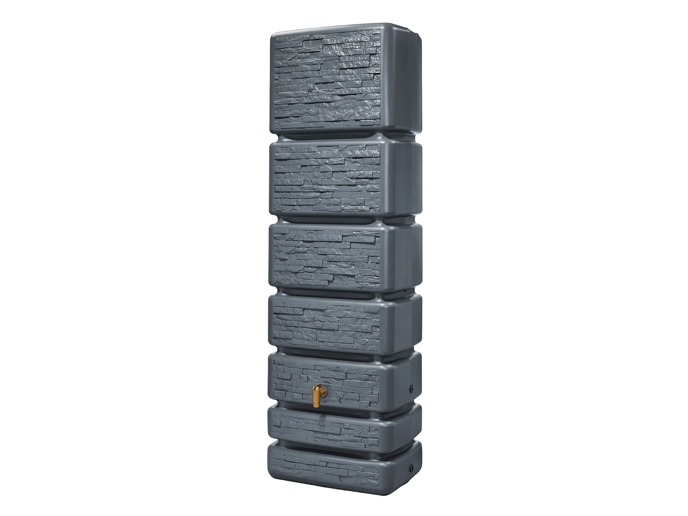 4rain Wandtank Slim Stone Decor 350 l Regenwassertank Graphitgrau