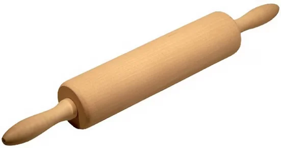 Gravidus Nudelholz aus Buchenholz 40 cm Teigrolle mit Griffen
