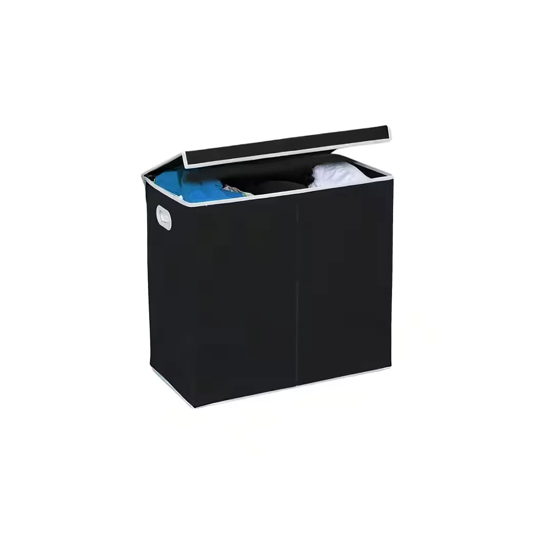 COFI 1453 Wäschesammler 3 Fächer 156L mit Deckel, Magnetverschluss