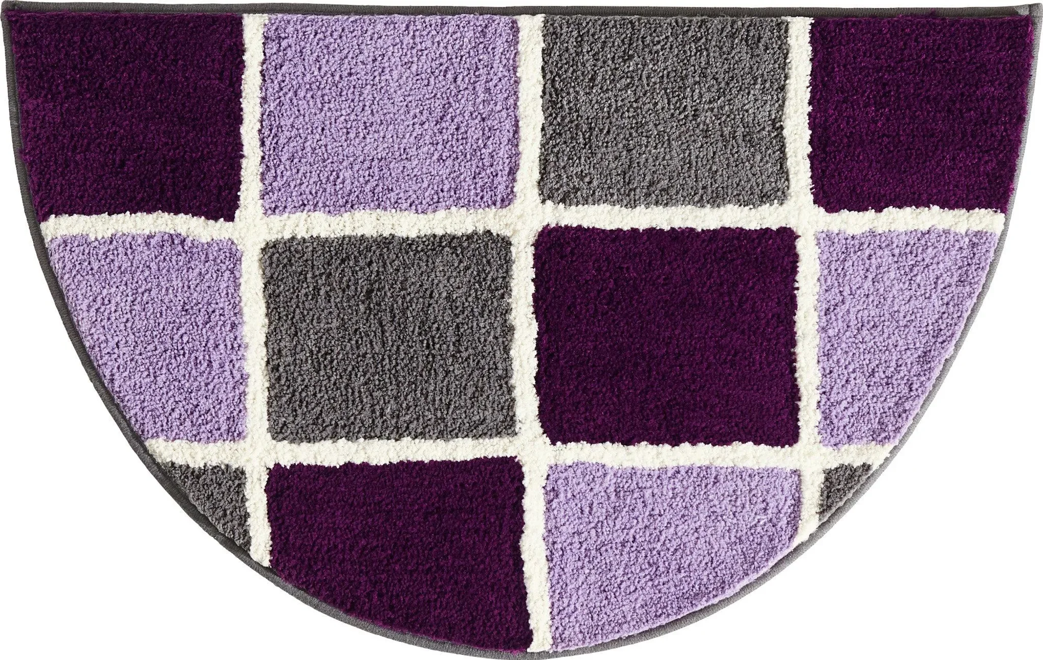 Duschvorlage „Los Angeles“ – halbrund, aubergine, 50 × 80 cm