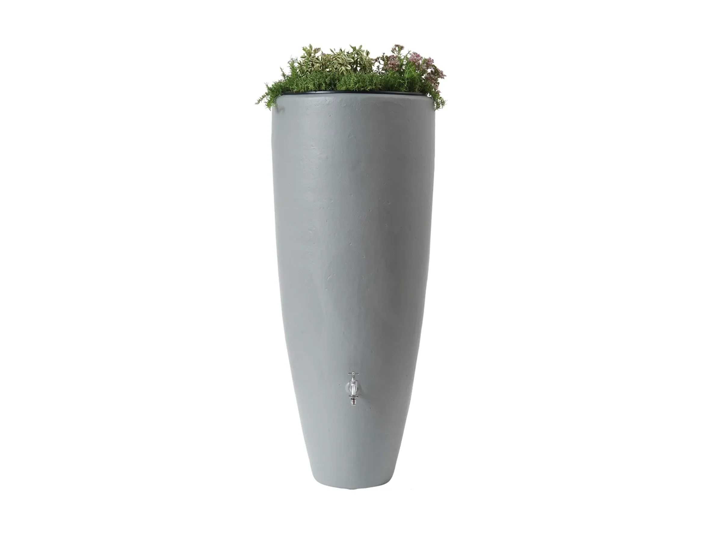 Garantia 2in1 Regentonne 300 l Zinkgrau Regenwassertank