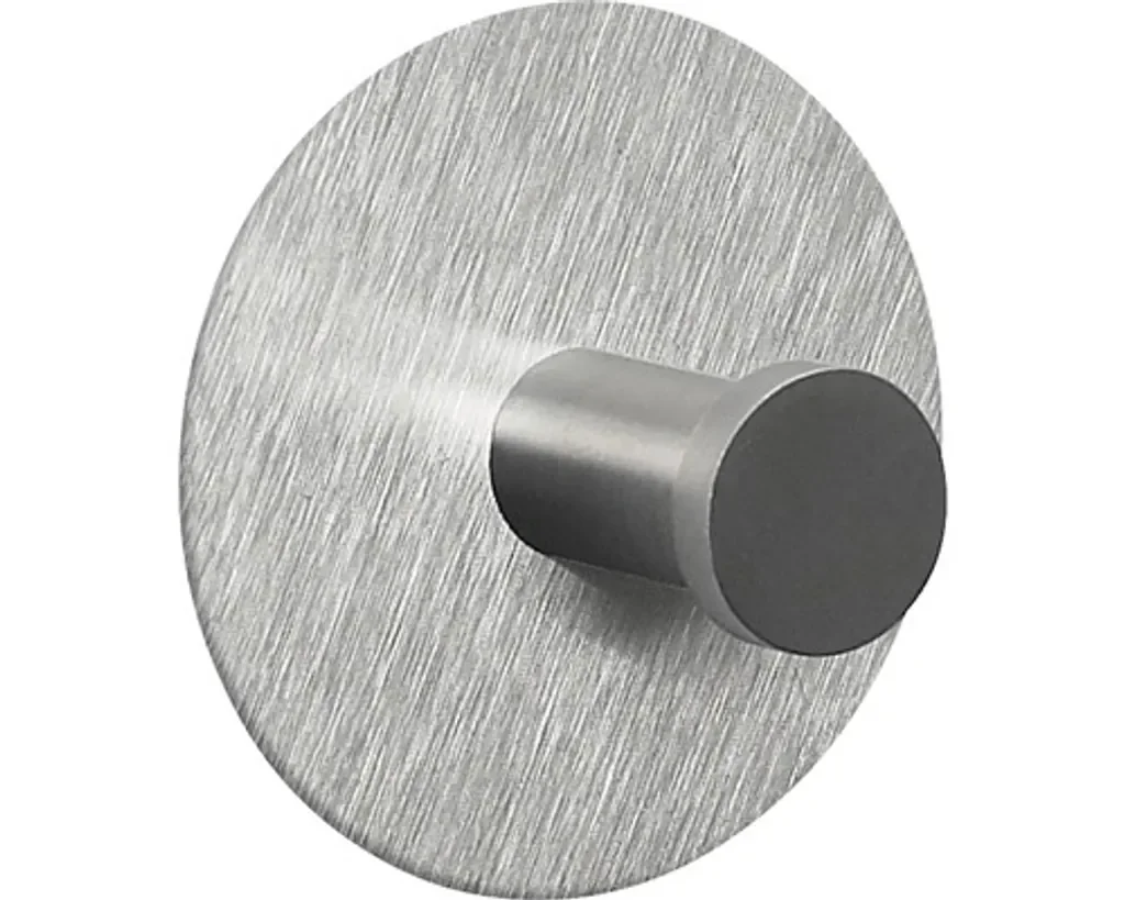 Spirella Punt Handtuchhaken gebürsteter Edelstahl Klebestreifen 6 cm